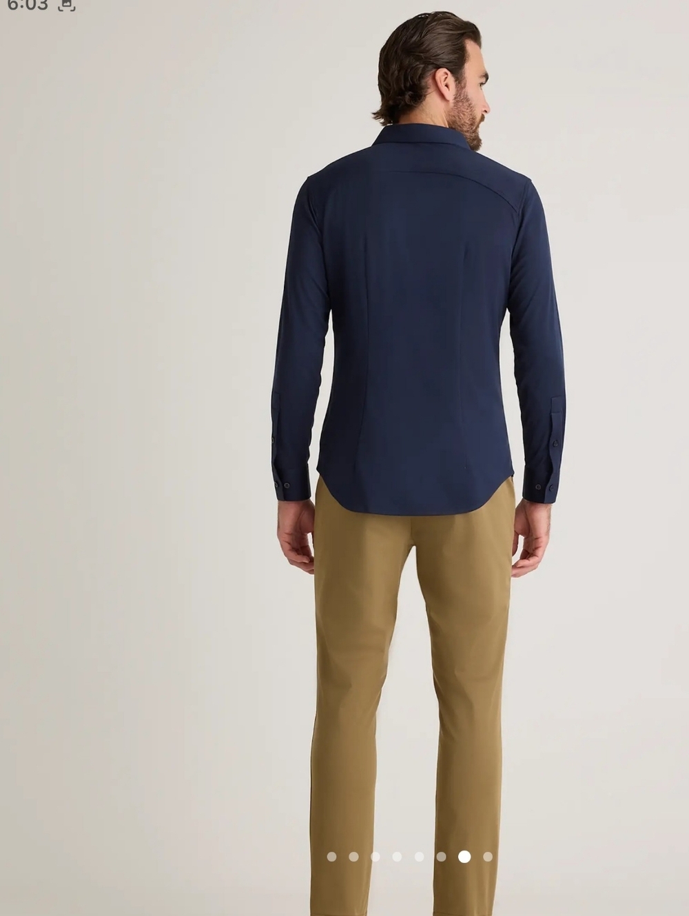 NWT QUINCE Commuter Stetch Pique Men's Long Sleeve Button Down, Navy Blue - Picture 2 of 4